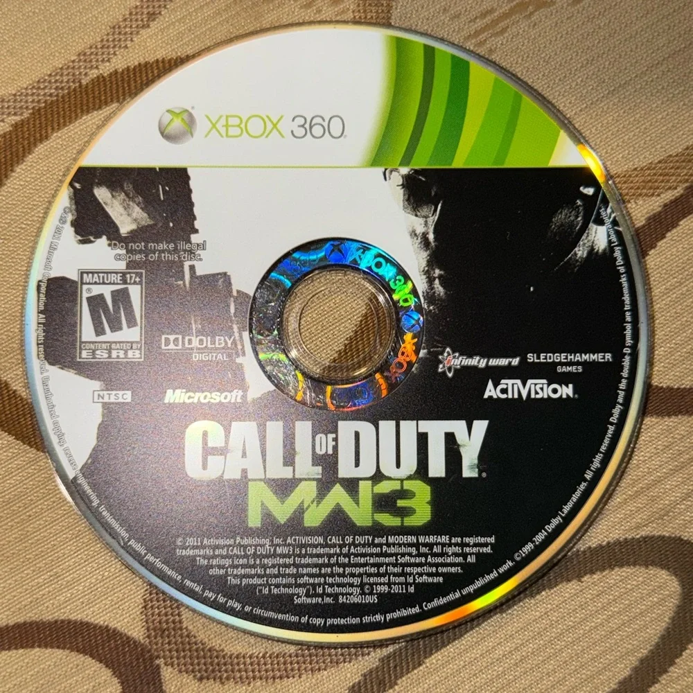 Microsoft Xbox 360 Call Of Duty Modern Warfare 3 MW3 Video Game Rated M Mature U